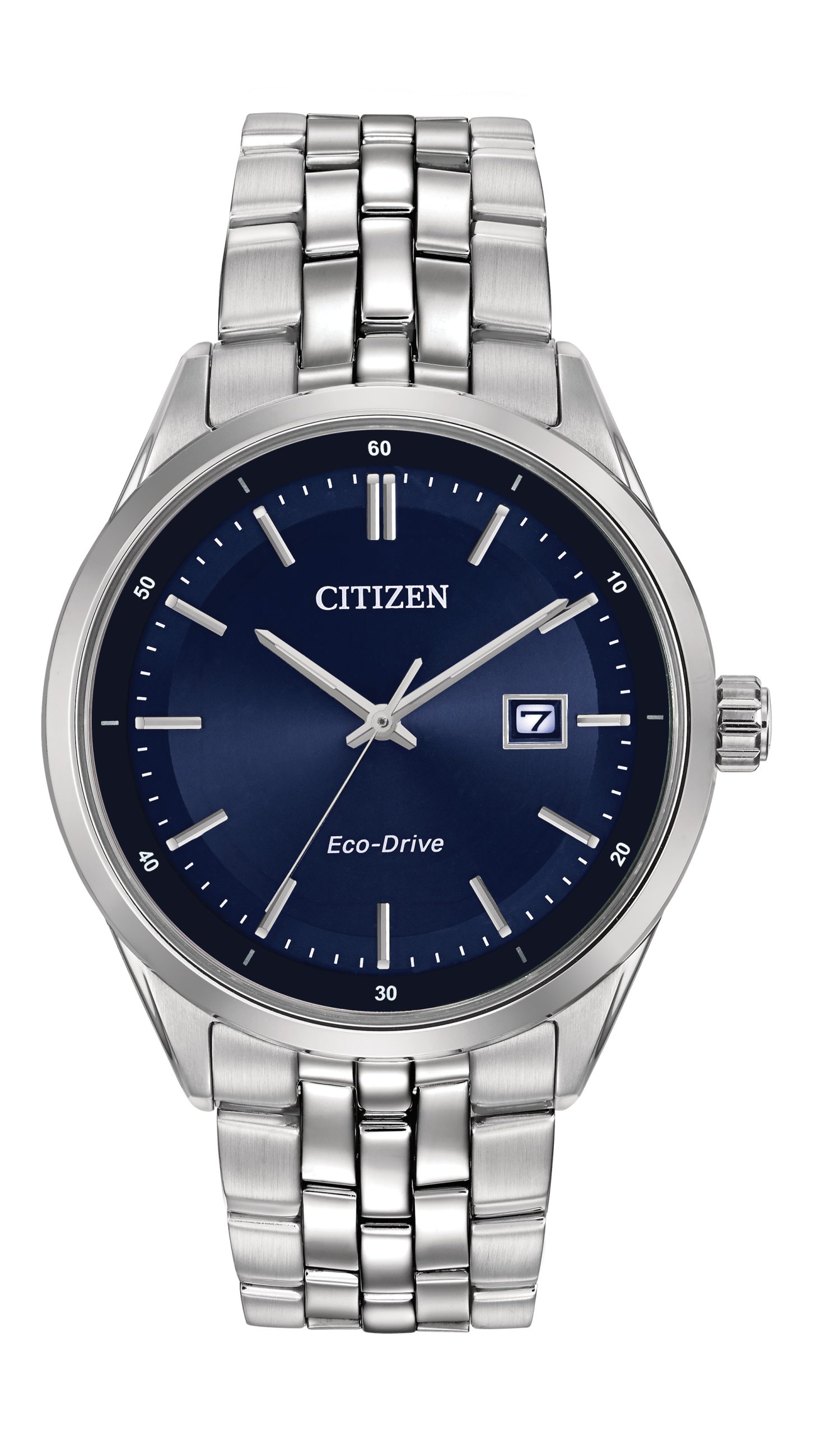 Men's Corso Eco-Drive Watch, SS with Blue Dial and Silver Accents