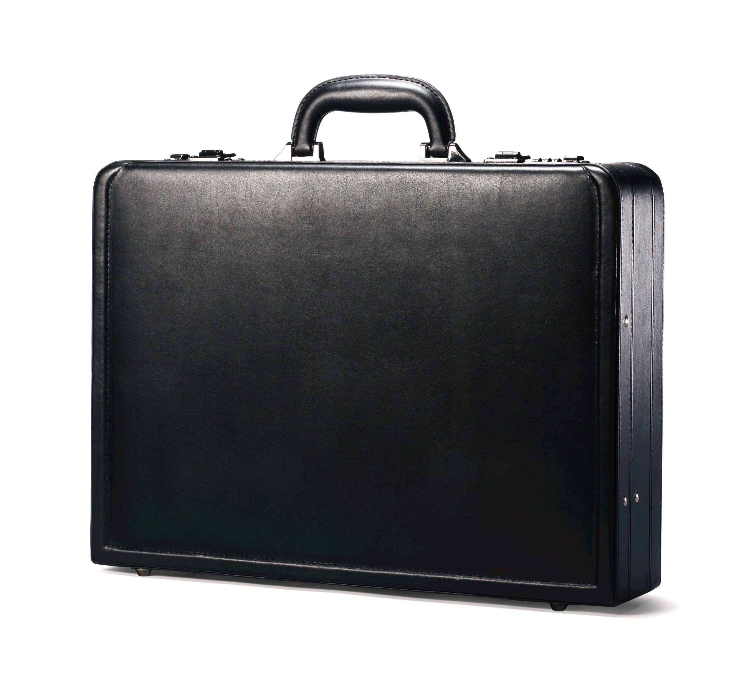 Leather Attache Business Case - Black