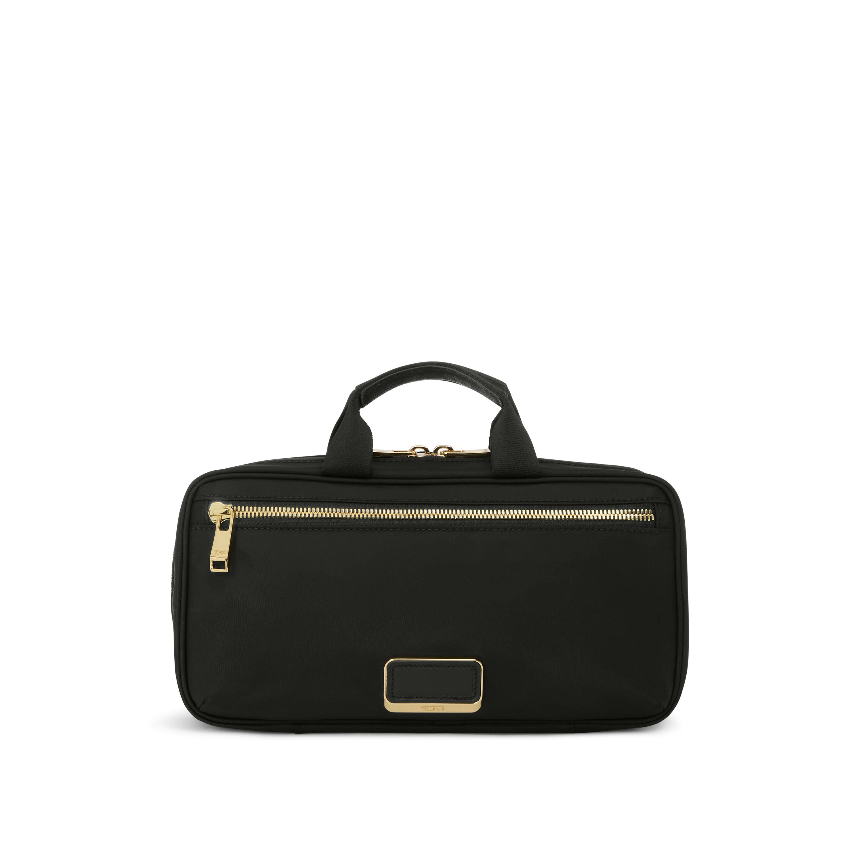 Voyageur Small Madeline Cosmetic- Black/Gold