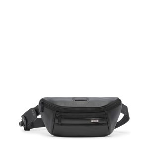Tumi Alpha Belt Bag Sling - Black Leather