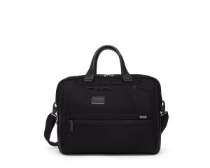 Alpha Medium 15" Expandable Briefcase - Black