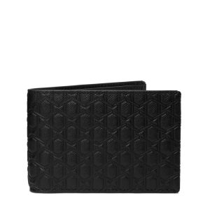 Nassau Slg Slim Single Billfold - Black Textured Monog