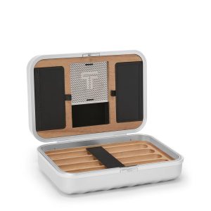 19 Degree Aluminum Cigar Case - Silver