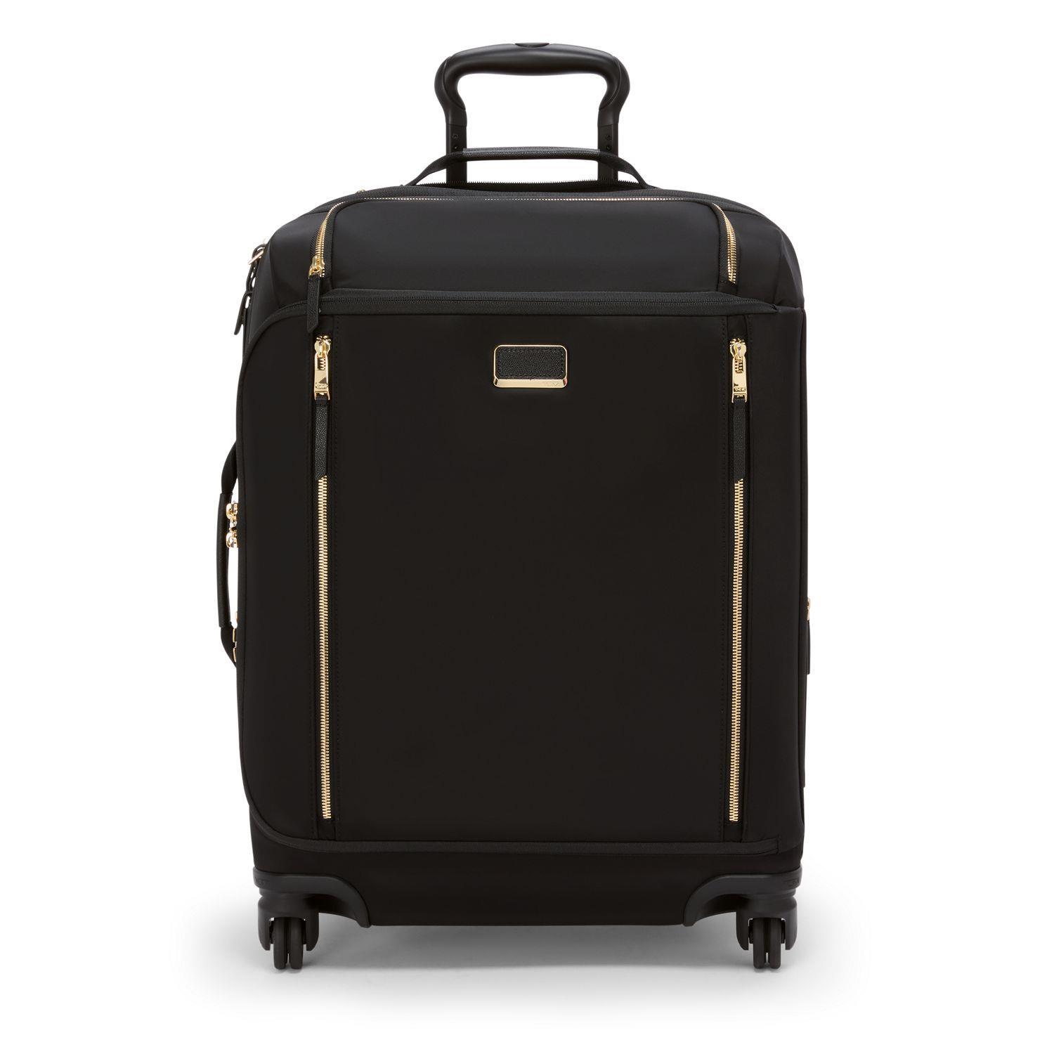 Voyageur Léger Dual Access Expandable Carry On (International)- Black/Gold